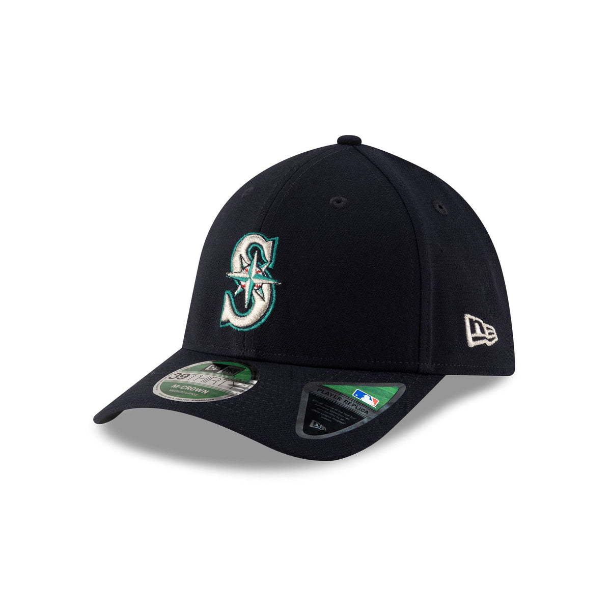 Seattle Mariners Player Replica 39THIRTY M-Crown Stretch Fit Hat