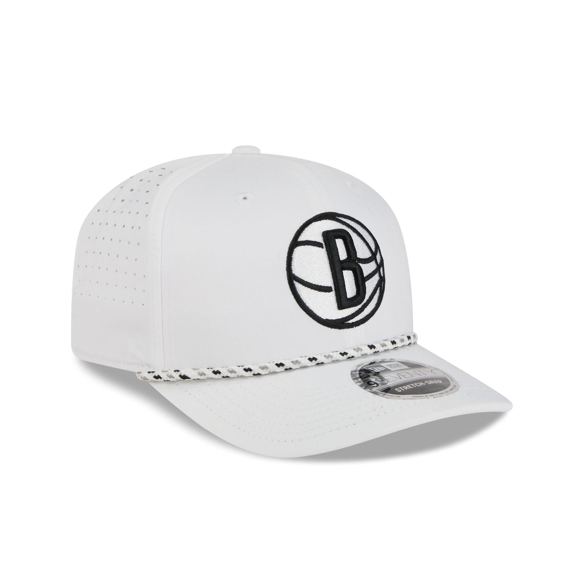 Brooklyn Nets Optic White Performance Rope 9SEVENTY Stretch-Snap Hat