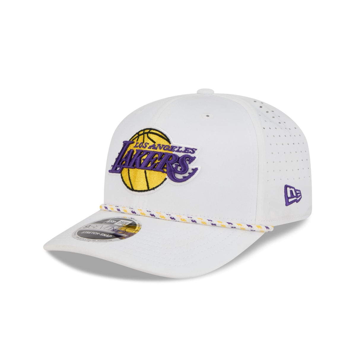 Los Angeles Lakers Optic White Performance Rope 9SEVENTY Stretch-Snap Hat