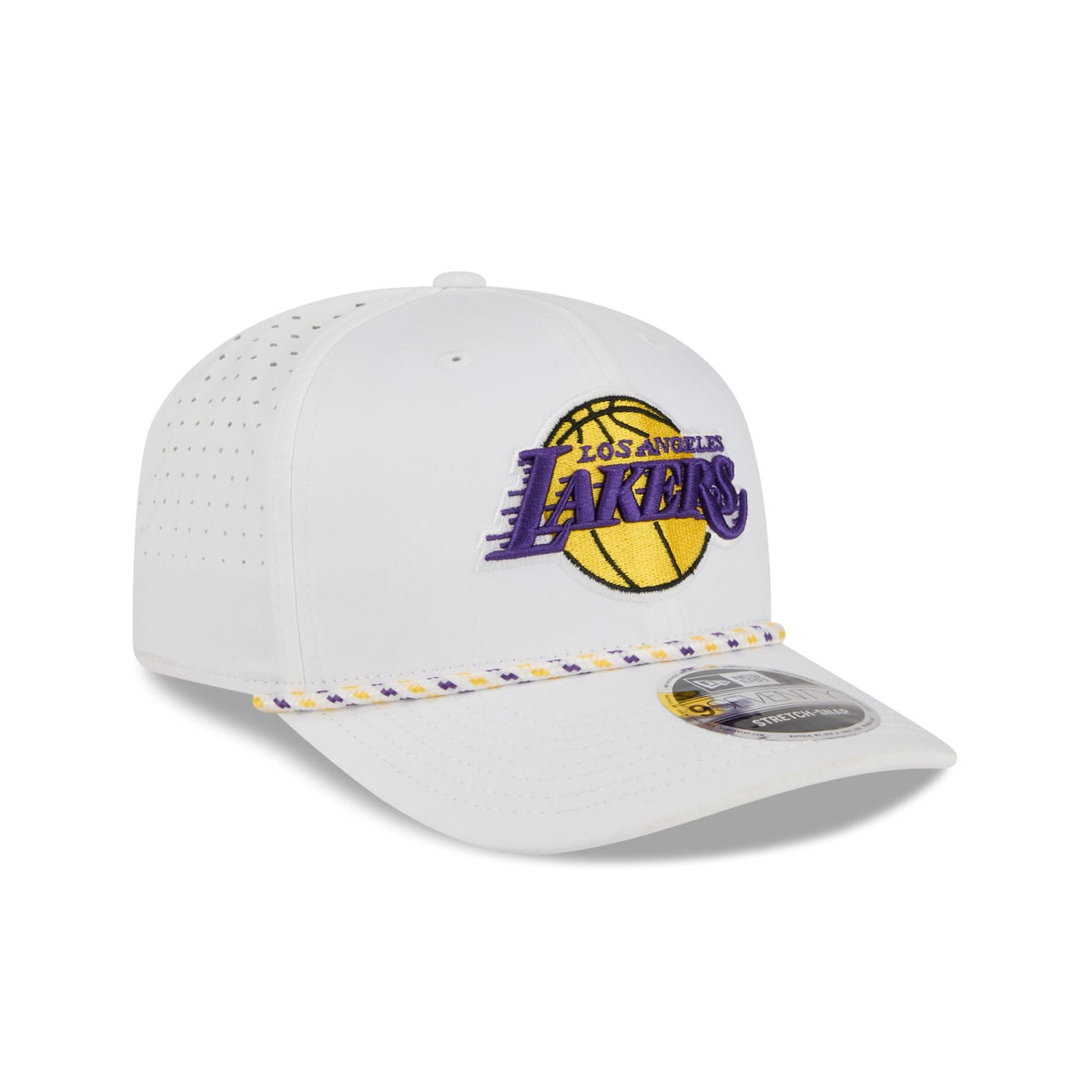 Los Angeles Lakers Optic White Performance Rope 9SEVENTY Stretch-Snap Hat