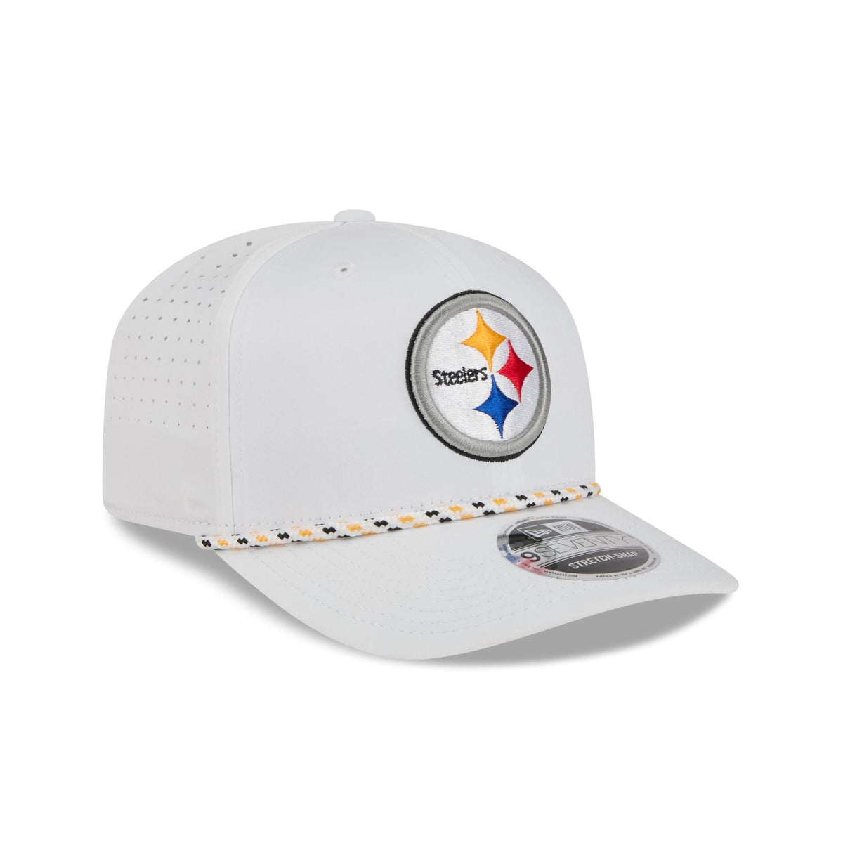 Pittsburgh Steelers Optic White Performance Rope 9SEVENTY Stretch-Snap Hat