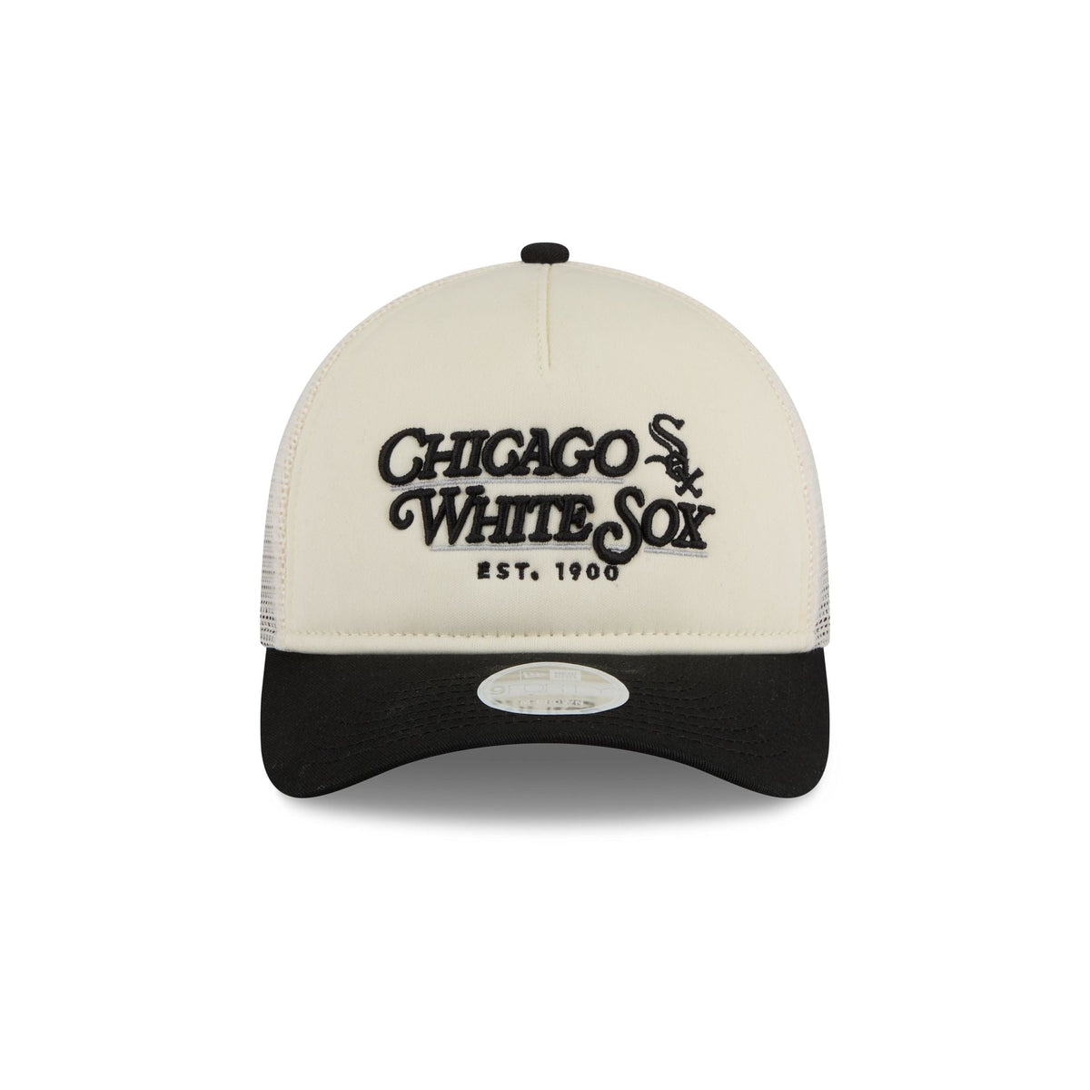 Chicago White Sox Retro Chrome Women's White 9FORTY M-Crown A-Frame Trucker Hat