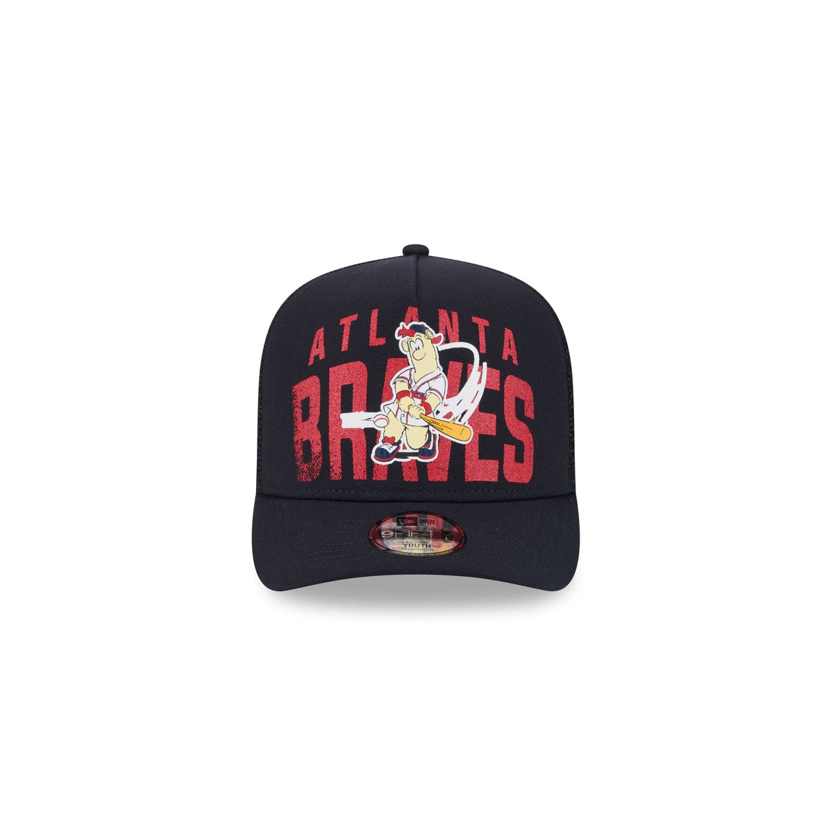 Atlanta Braves Logo Fade Kids 9FIFTY A-Frame Trucker Hat