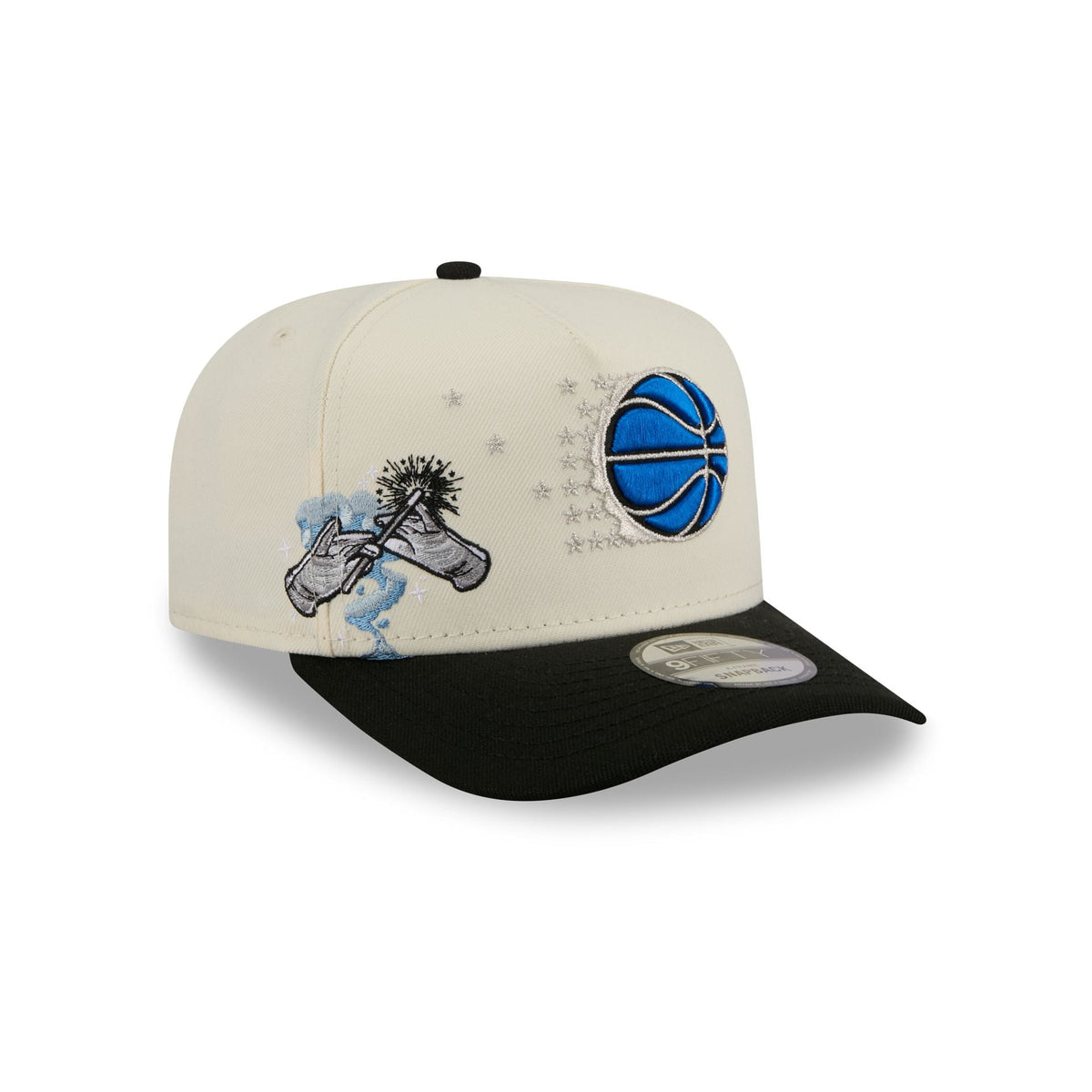 Orlando Magic 1989-1999 Hardwood Classics Chrome White 9FIFTY A-Frame Snapback Hat