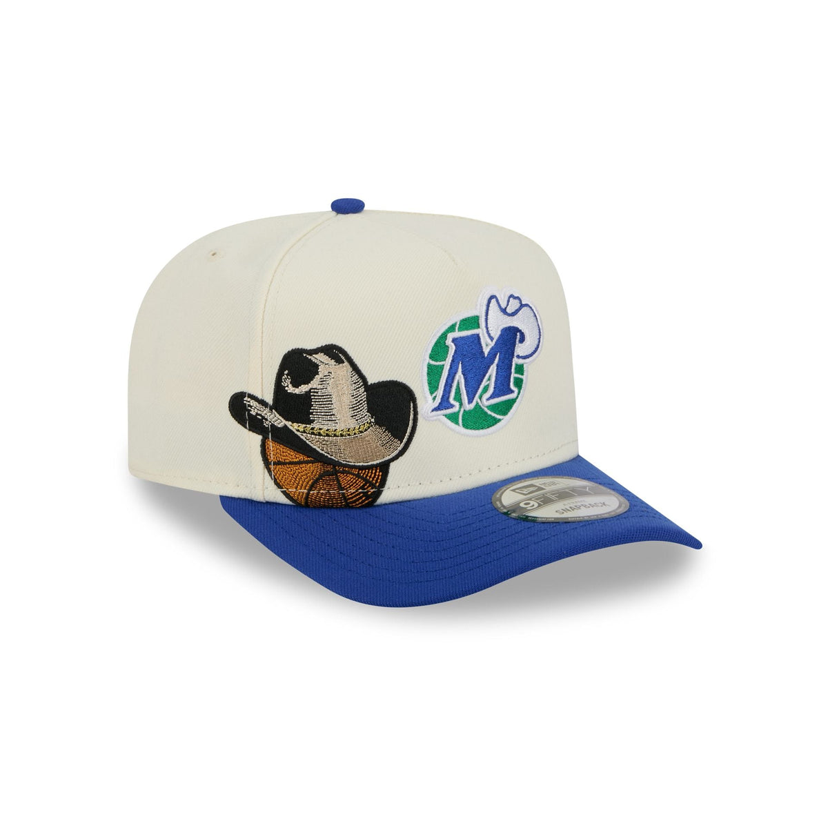 Dallas Mavericks 1970-2000 Hardwood Classics Chrome White 9FIFTY A-Frame Snapback Hat