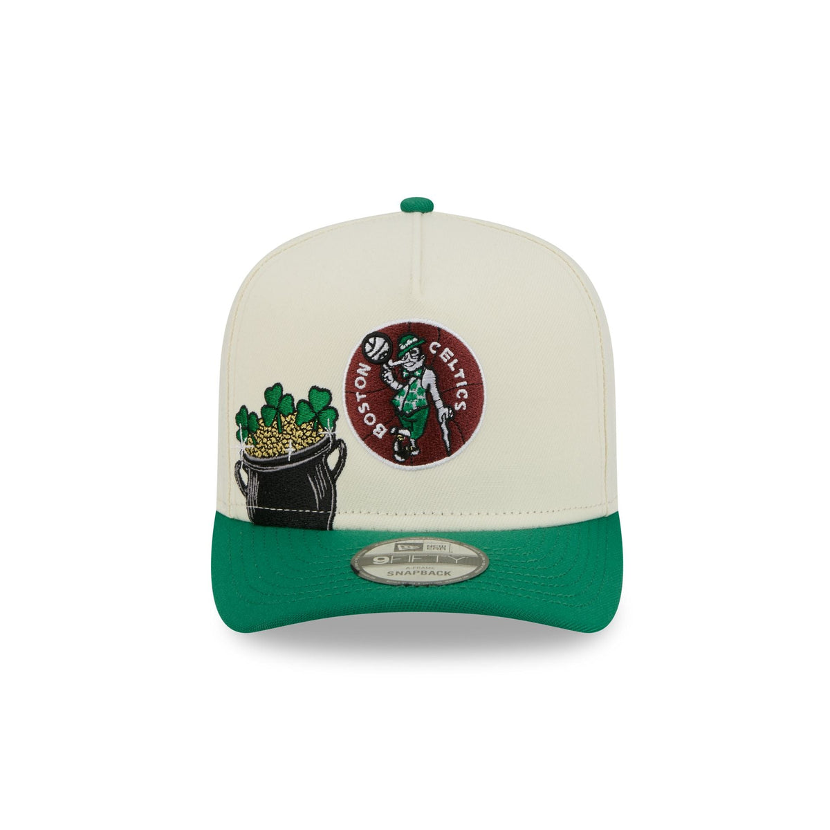 Boston Celtics 1968-1977 Hardwood Classics Chrome White 9FIFTY A-Frame Snapback Hat