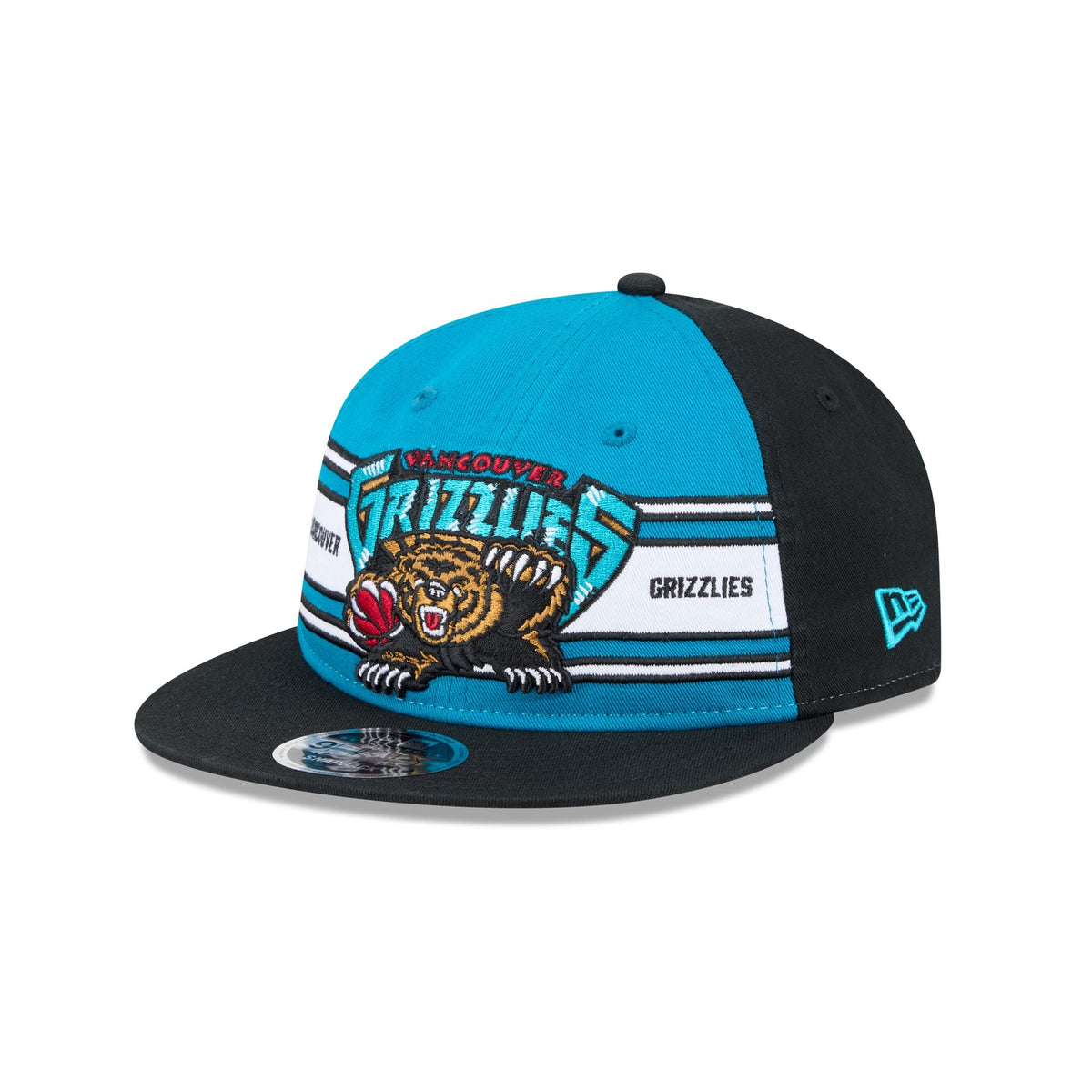 Vancouver Grizzlies Team Stripes Retro Crown 9FIFTY Snapback Hat