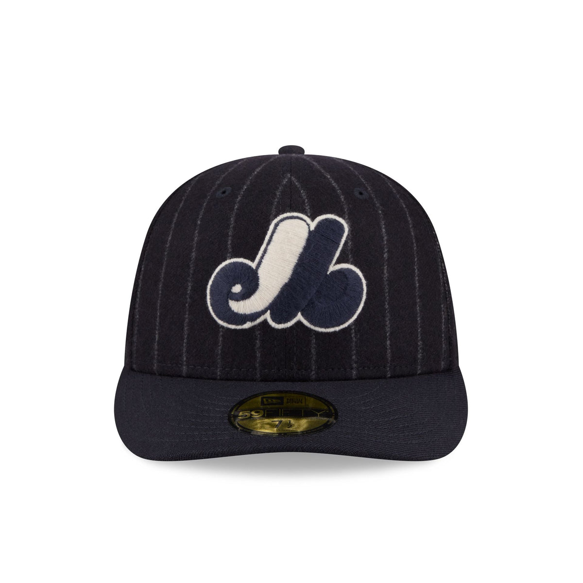 Montreal Expos Pinstripe Merino & Cashmere Moon 59FIFTY Fitted Hat