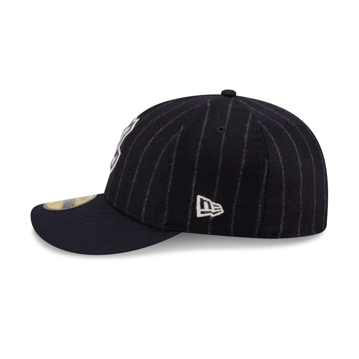 Atlanta Braves Pinstripe Merino & Cashmere Moon 59FIFTY Fitted Hat