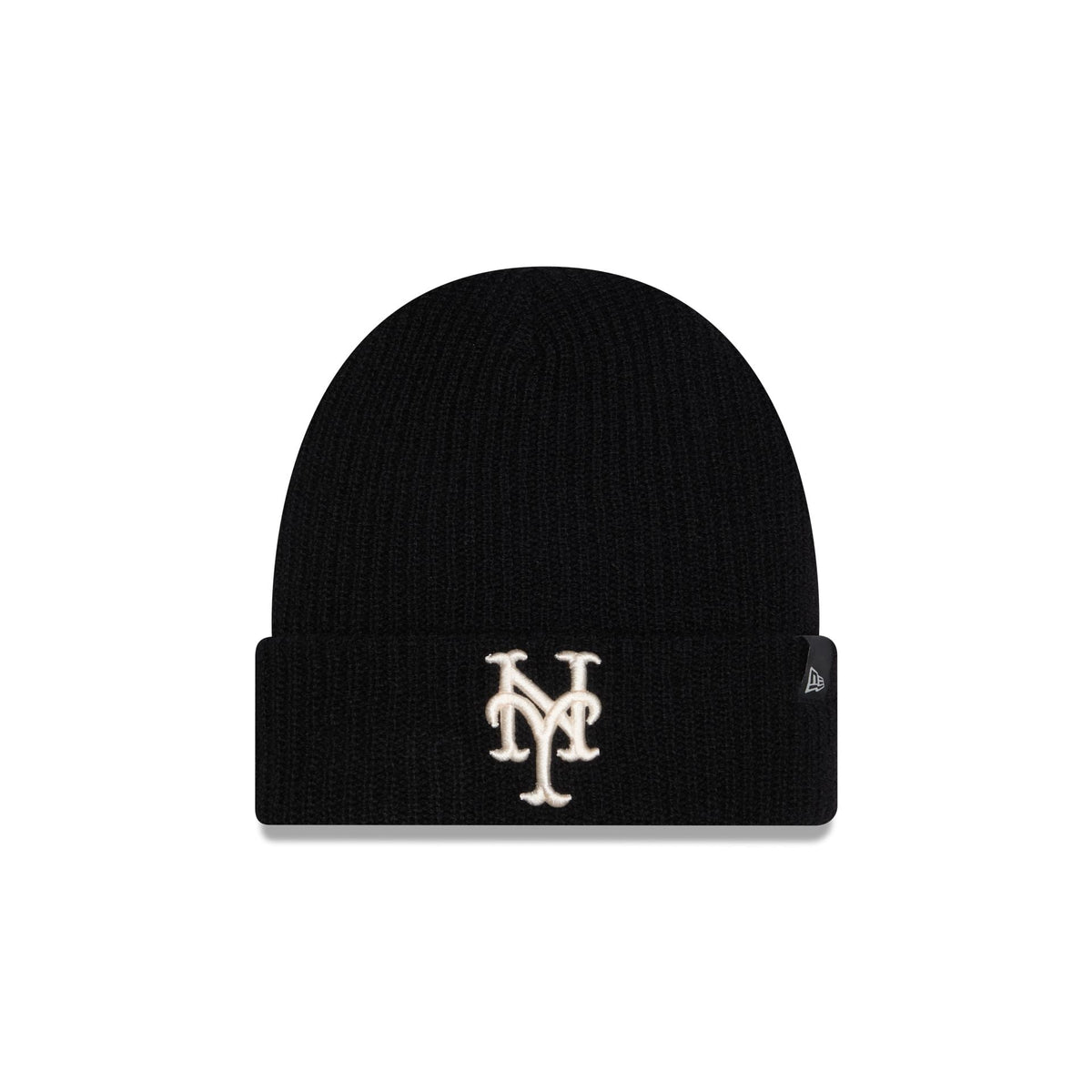 New York Mets Cashmere Black Cuff Knit Hat
