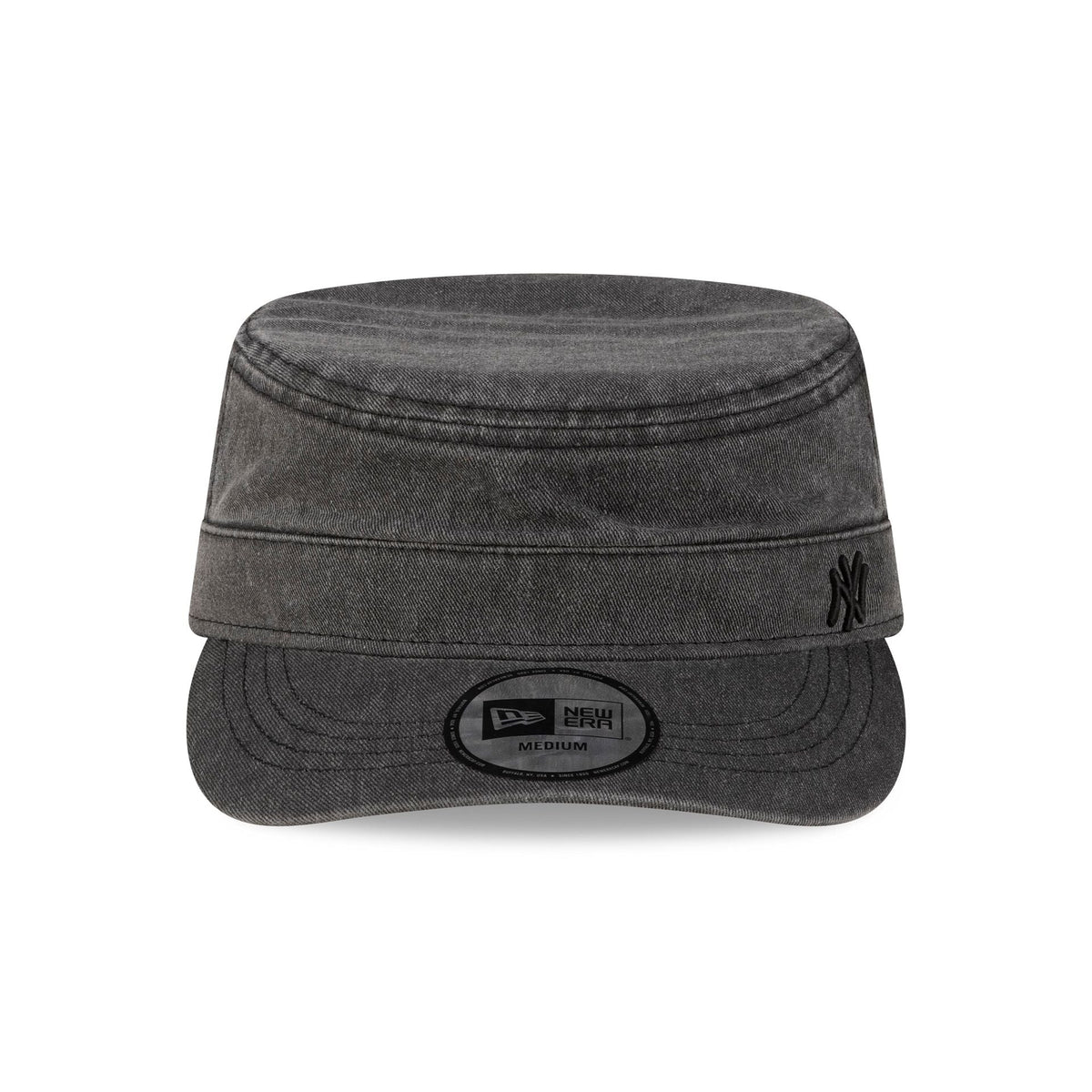 New York Yankees Pigment Dye Black Military Cap