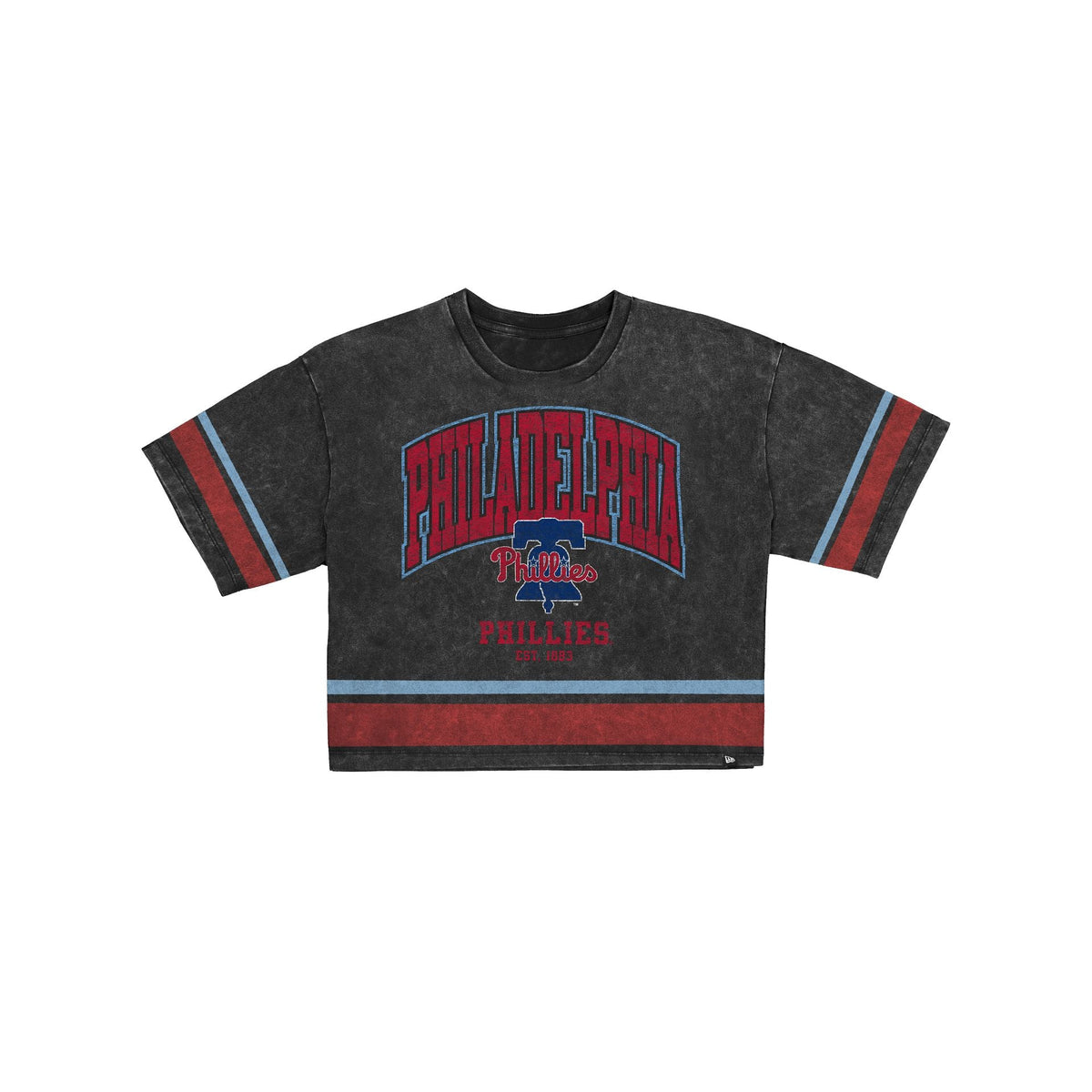 Philadelphia Phillies Women's Vintage Stripe Cropped T-Shirt