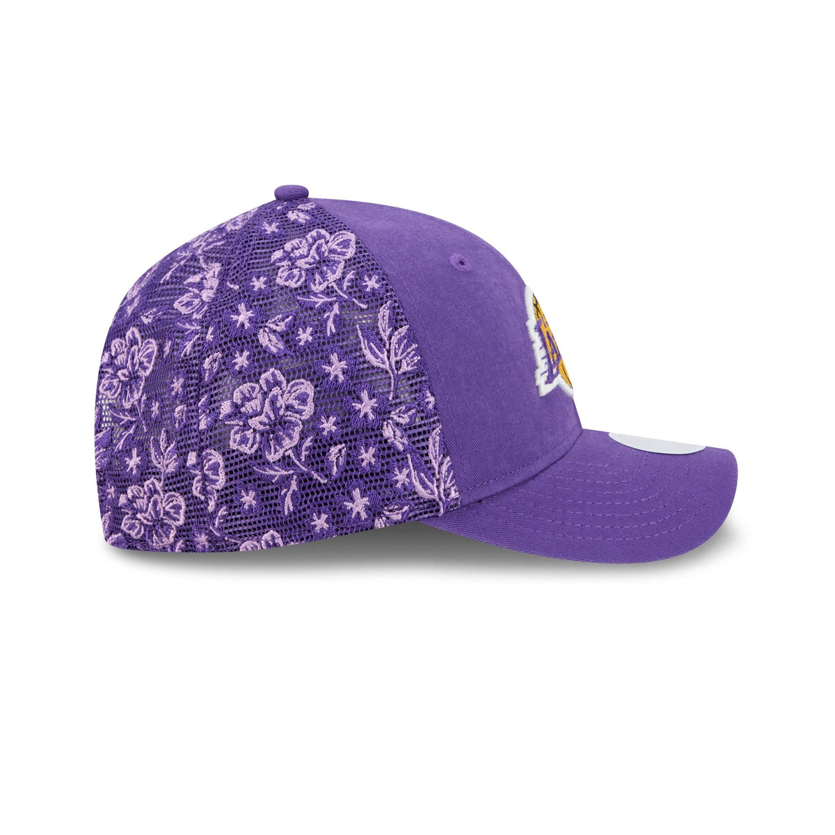 Los Angeles Lakers Floral Mesh Women's 9FORTY M-Crown Trucker Hat