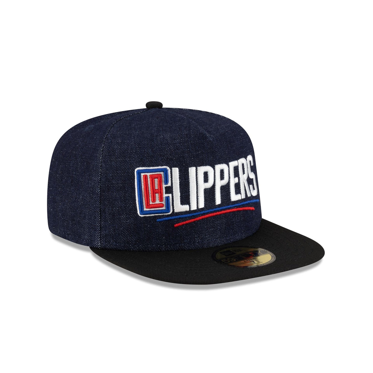 Los Angeles Clippers Navy Denim 59FIFTY A-Frame Fitted Hat