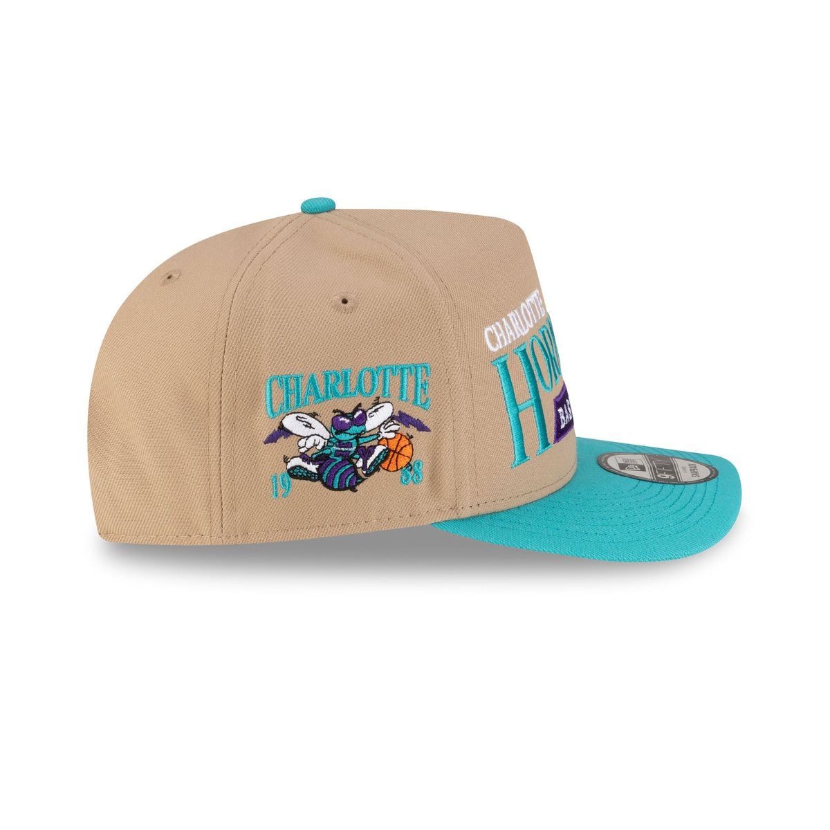 Charlotte Hornets 1988-2002 Hardwood Classics Liner Camel 9FIFTY A-Frame Snapback Hat