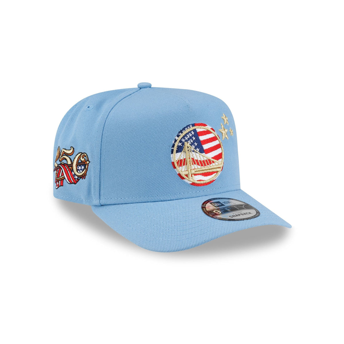 Golden State Warriors Red. White & Blue 9FIFTY A-Frame Snapback Hat