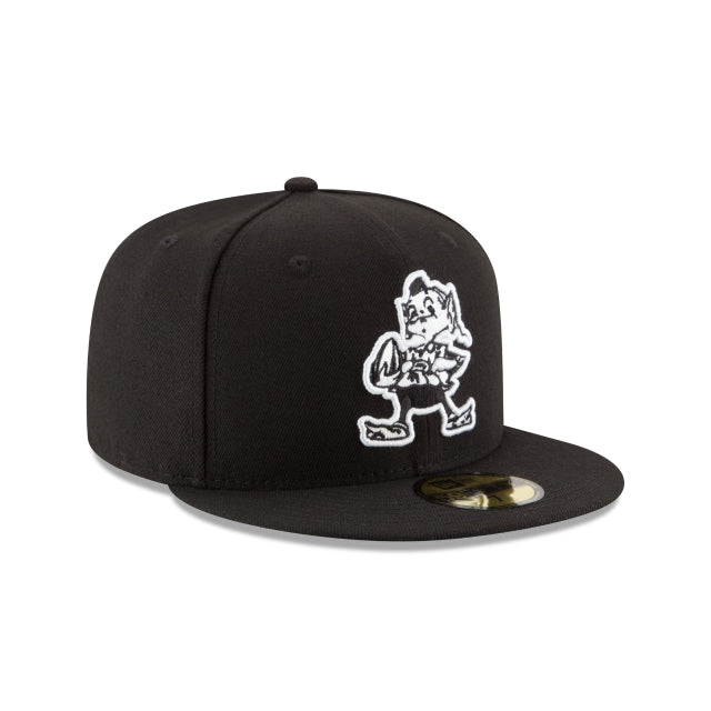 Cleveland Browns Black & White 59FIFTY Fitted Hat