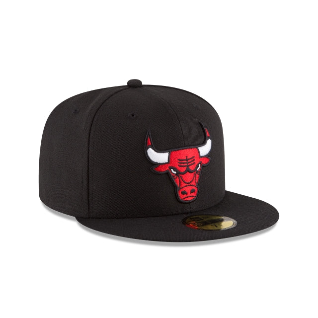Chicago Bulls Team Color Black 59FIFTY Fitted Hat