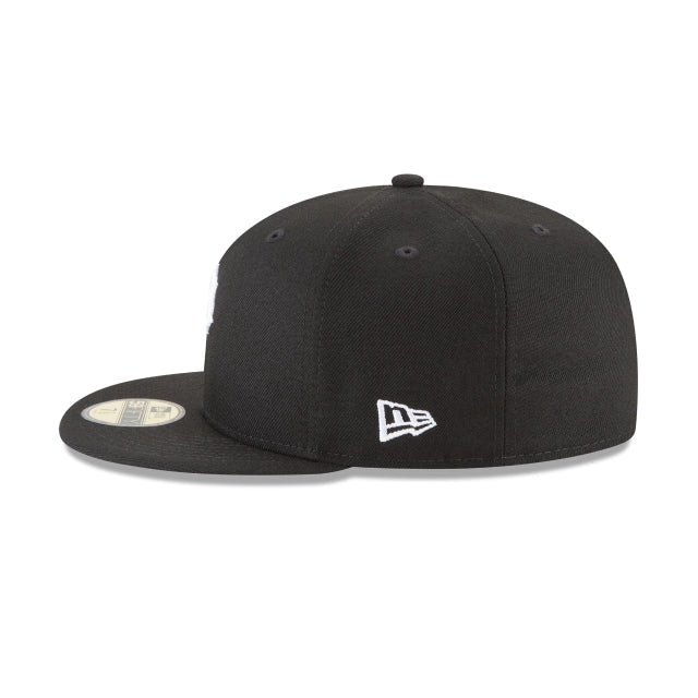 Pittsburgh Pirates Black and White Basic 59FIFTY Fitted Hat