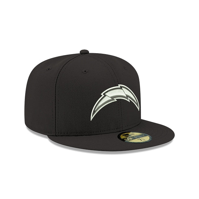 Los Angeles Chargers Black 59FIFTY Fitted Hat