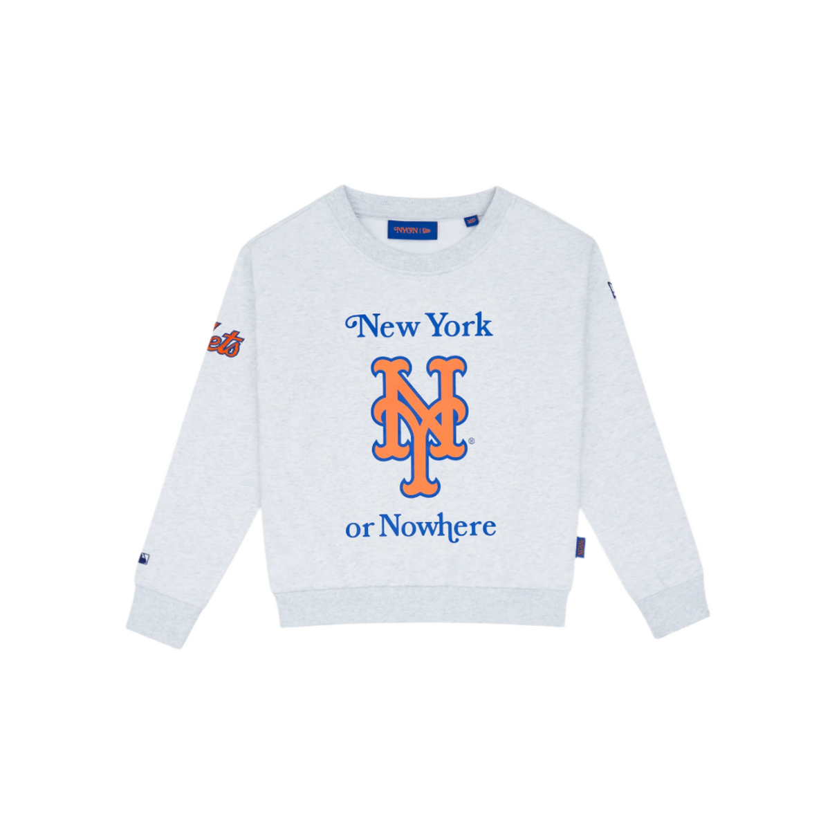 New York or Nowhere x New York Mets Youth Chrome White Crewneck
