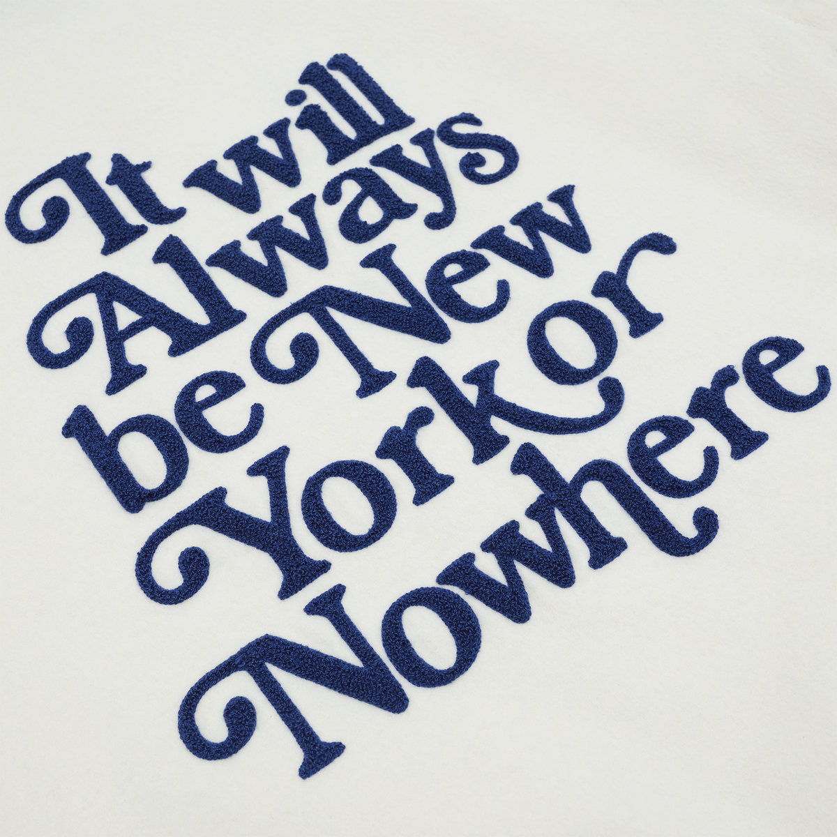 New York or Nowhere x New York Mets Chrome White Motto Varsity Jacket