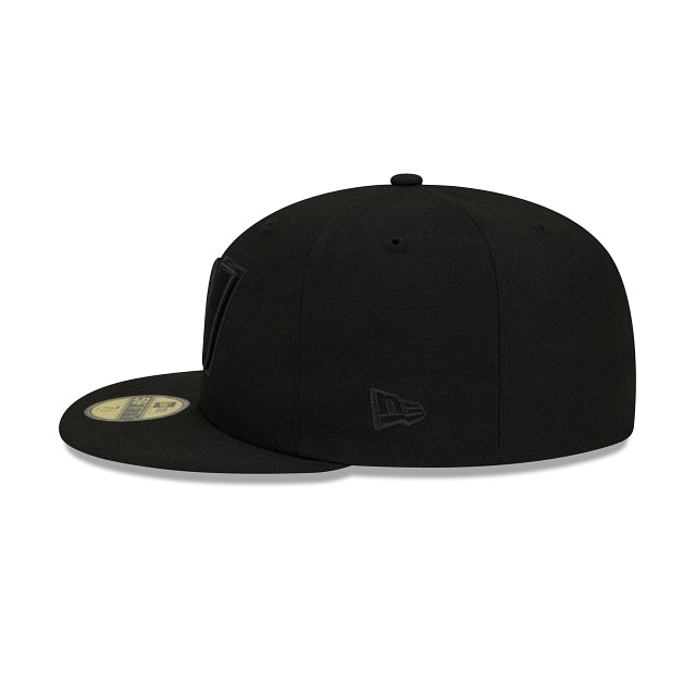Washington Commanders Black On Black 59FIFTY Fitted Hat